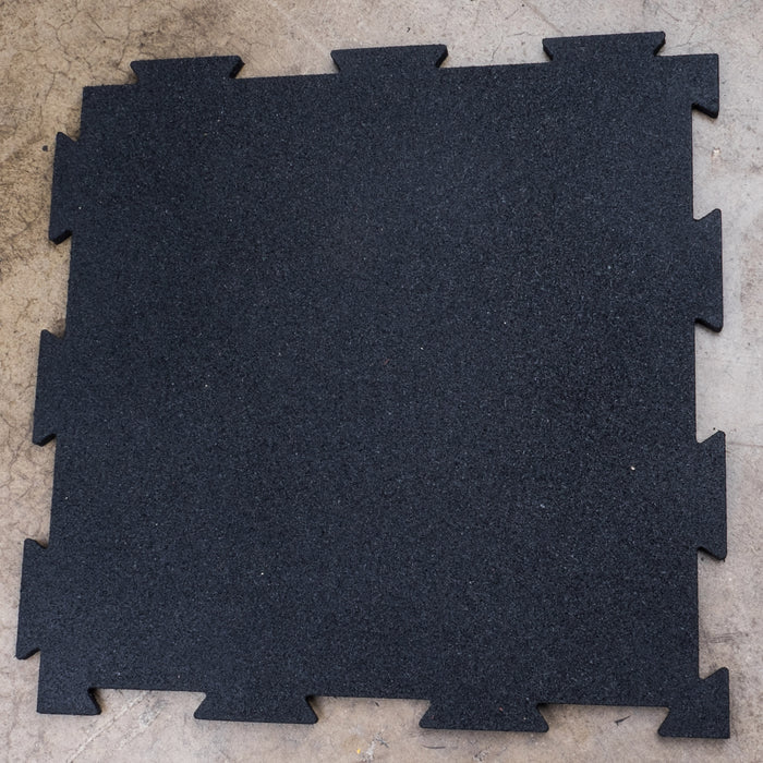 Body-Solid Tools - Flooring RFBST4PB - 4 piece puzzle mat, 19.7" square, 7/16" thick, black