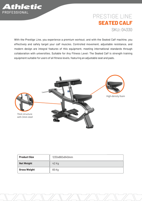 Athletic Vision - Prestige Seated Calf Raise