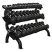 VTX - VERTPAC-SDR75 - 3 TIER SHELF RACK W/ 15 PAIR RUBBER DBS - Home Gyms HQ - Dumbbells Set