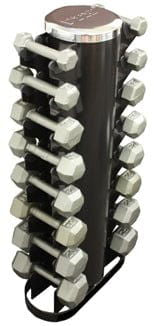 USA - VERTPAC-IHD25 - 2 SIDED VERT RACK W/ 8 PAIR HEX CAST DBS - Home Gyms HQ - 