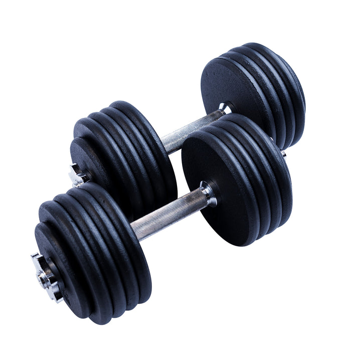 Body-Solid Tools - Dumbbells BSTADBPR - Adj DB Pair 48.7lbs each, Includes 2 each SDA14T, 16 x RPB5, 4 x RPB2.5