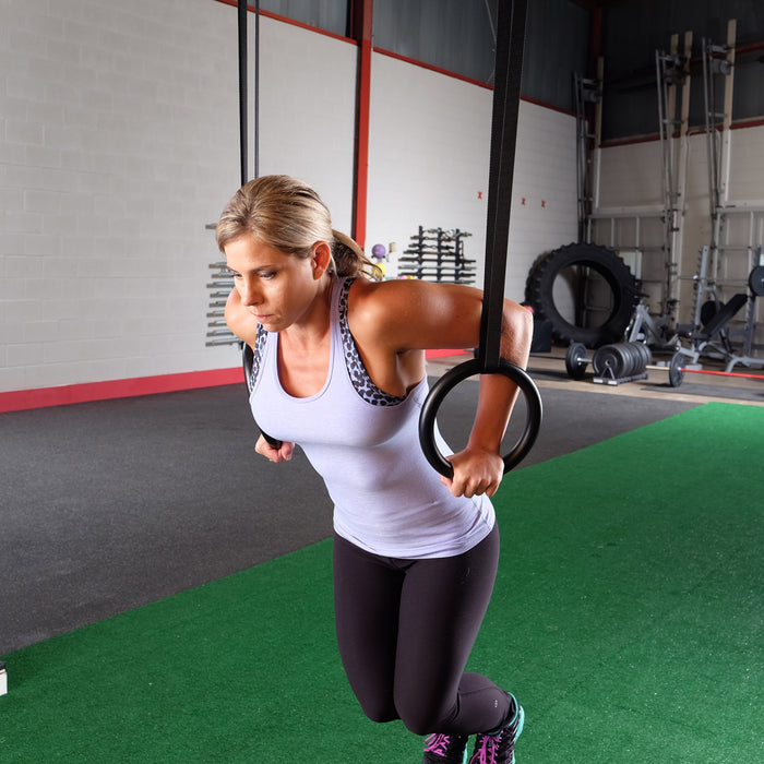 Body-Solid Tools - Accessories BSTRINGS - Exercise Rings, pair with straps