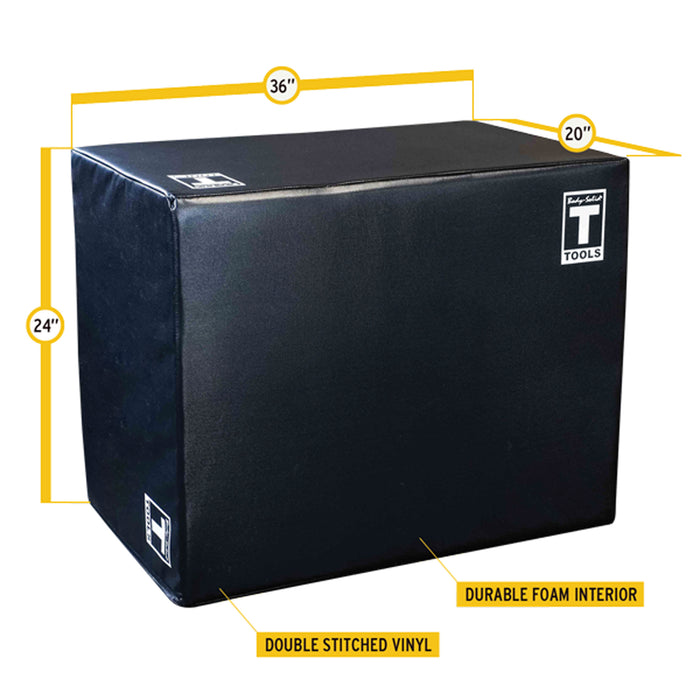 Body-Solid Tools - Plyo BSTSPBOX - 3 Way Soft Plyo Box, 20", 24", 30"