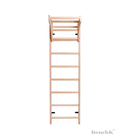 BenchK 111 - Series 1 - Solid beech wooden wall bars with an adjustable pull-up bar - Home Gyms HQ