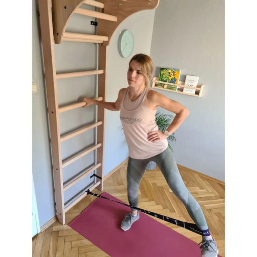 BenchK 111 - Series 1 - Solid beech wooden wall bars with an adjustable pull-up bar - Home Gyms HQ