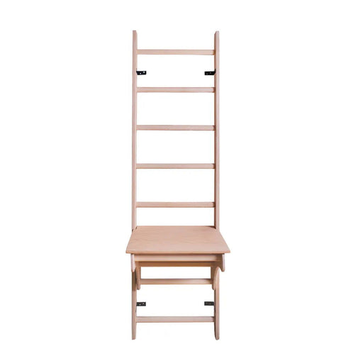 BenchK 112 - Series 1 - Solid beech wooden wall bars with an adjustable pull-up bar and a removable BenchTop used as a desk - Home Gyms HQ