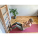 BenchK 112 - Series 1 - Solid beech wooden wall bars with an adjustable pull-up bar and a removable BenchTop used as a desk - Home Gyms HQ