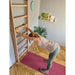 BenchK 112 - Series 1 - Solid beech wooden wall bars with an adjustable pull-up bar and a removable BenchTop used as a desk - Home Gyms HQ