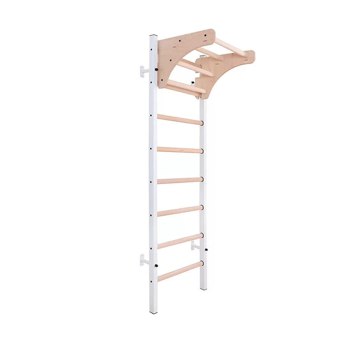 BenchK 211 B/W- Series 2 - BenchK wall bars with an adjustable beech wooden pull-up bar - Home Gyms HQ