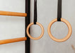 BenchK 221 B/W - A076/A204 - Series 2 - BenchK wall bars with a fixed steel 6-grip pull-up bar and gymnastic accessories - Home Gyms HQ