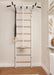 BenchK 221 B/W - A076/A204 - Series 2 - BenchK wall bars with a fixed steel 6-grip pull-up bar and gymnastic accessories - Home Gyms HQ