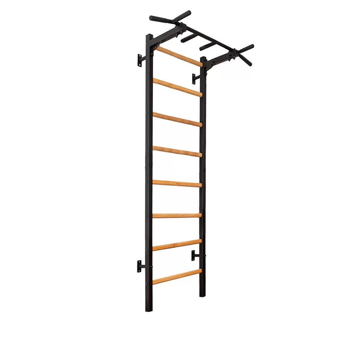BenchK 221 B/W - Series 2 - BenchK wall bars with a fixed steel 6-grip pull-up bar - Home Gyms HQ