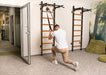 BenchK 221 B/W - Series 2 - BenchK wall bars with a fixed steel 6-grip pull-up bar - Home Gyms HQ