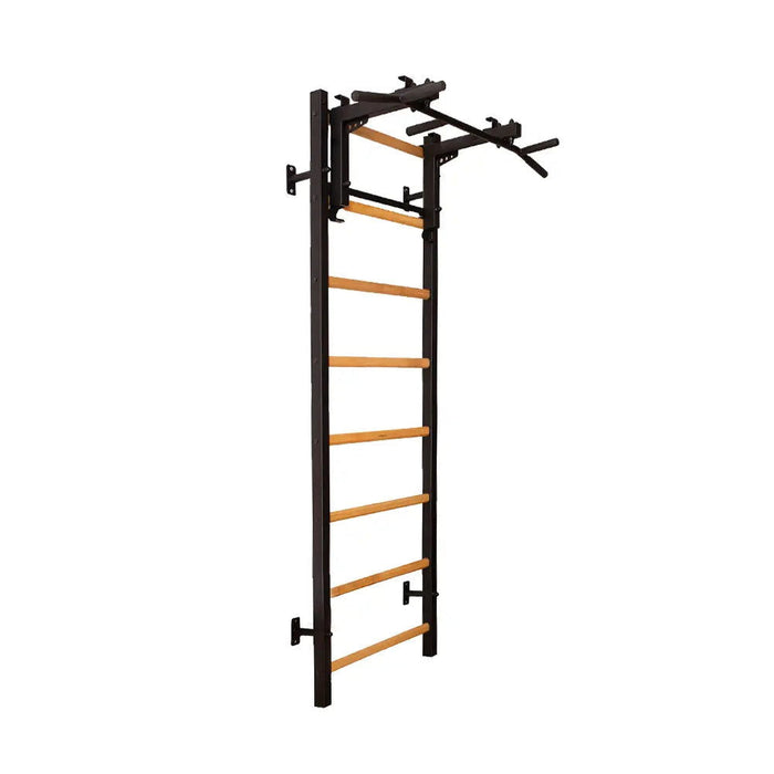 BenchK 231 B/W - Series 2 - BenchK wall bars with a convertible steel 6-grip pull-up bar that can also be used as a barbell holder - Home Gyms HQ