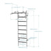 BenchK 231 B/W - Series 2 - BenchK wall bars with a convertible steel 6-grip pull-up bar that can also be used as a barbell holder - Home Gyms HQ