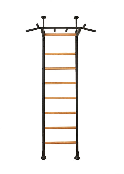 BenchK 521 B/W- Series 5 - BenchK wall bars that allow floor-to-ceiling mounting or the standard wall installation with a fixed steel 6-grip pull-up bar - Home Gyms HQ