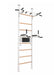 BenchK 522 B/W- Series 5 - BenchK wall bars that allow floor-to-ceiling mounting or the standard wall installation with a fixed steel 6-grip pull-up bar and a dip bar with back support - Home Gyms HQ