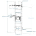 BenchK 522 B/W- Series 5 - BenchK wall bars that allow floor-to-ceiling mounting or the standard wall installation with a fixed steel 6-grip pull-up bar and a dip bar with back support - Home Gyms HQ