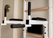 BenchK 522 B/W- Series 5 - BenchK wall bars that allow floor-to-ceiling mounting or the standard wall installation with a fixed steel 6-grip pull-up bar and a dip bar with back support - Home Gyms HQ