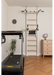 BenchK 522 B/W- Series 5 - BenchK wall bars that allow floor-to-ceiling mounting or the standard wall installation with a fixed steel 6-grip pull-up bar and a dip bar with back support - Home Gyms HQ