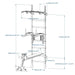 BenchK 523 B/W- Series 5 - BenchK wall bars that allow floor-to-ceiling mounting or the standard wall installation with a fixed steel 6-grip pull-up bar, a dip bar with back support and an advanced workout bench - Home Gyms HQ - 