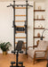 BenchK 523 B/W- Series 5 - BenchK wall bars that allow floor-to-ceiling mounting or the standard wall installation with a fixed steel 6-grip pull-up bar, a dip bar with back support and an advanced workout bench - Home Gyms HQ - 