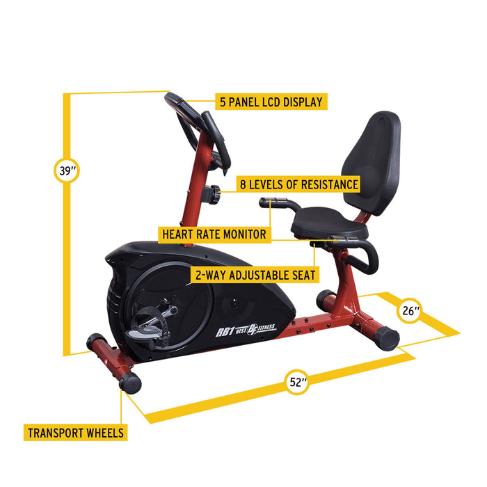 Best Fitness - Bike BFRB1R - RECUMBENT BIKE - Home Gyms HQ