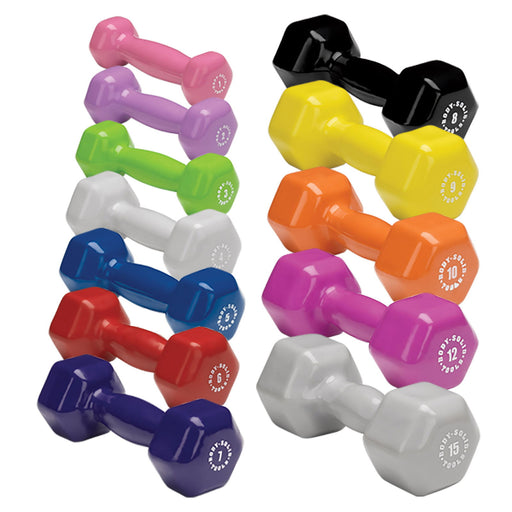 Body-Solid Tools - Dumbbells Vinyl BSTVD - Vinyl Dumbbells - Home Gyms HQ