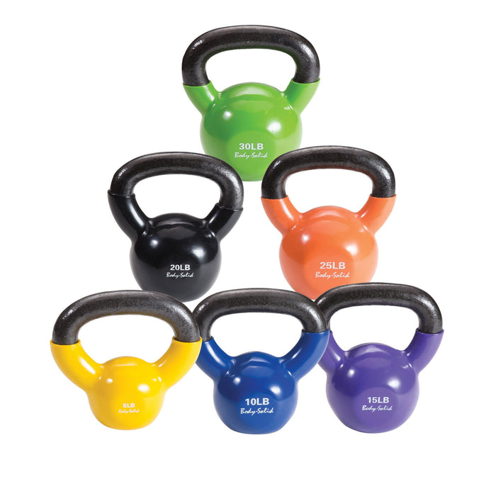 Body-Solid Tools - Kettlebell Vinyl KBV - Vinyl Coated Kettle Bells - Home Gyms HQ