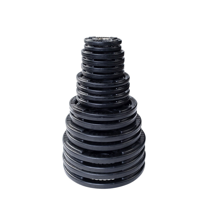 Body-Solid Tools - Oly Plate Black Grip ORST - Rubber/Hand Grip/Oly Plate 255LBS - Home Gyms HQ