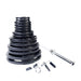 Body-Solid Tools - Oly Plate Black Grip ORST - Rubber/Hand Grip/Oly Plate 255LBS - Home Gyms HQ