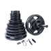 Body-Solid Tools - Oly Plate Black Grip ORST - Rubber/Hand Grip/Oly Plate 255LBS - Home Gyms HQ