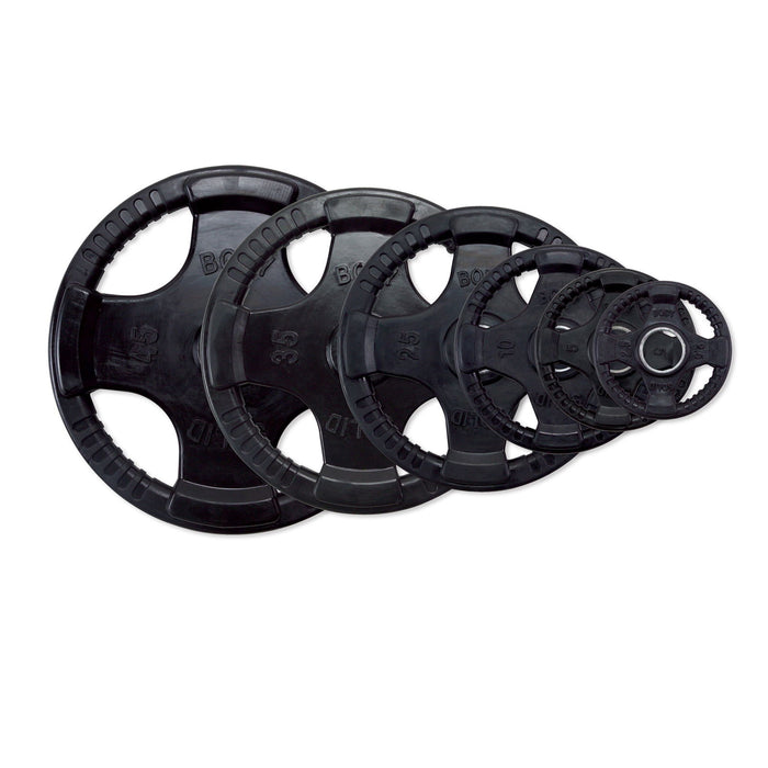 Body-Solid Tools - Oly Plate Black Grip ORT - Rubber/Hand Grip/Oly Plates Individual - Home Gyms HQ