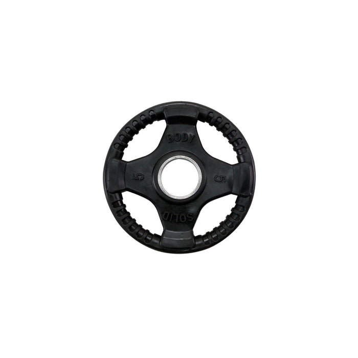 Body-Solid Tools - Oly Plate Black Grip ORT - Rubber/Hand Grip/Oly Plates Individual - Home Gyms HQ