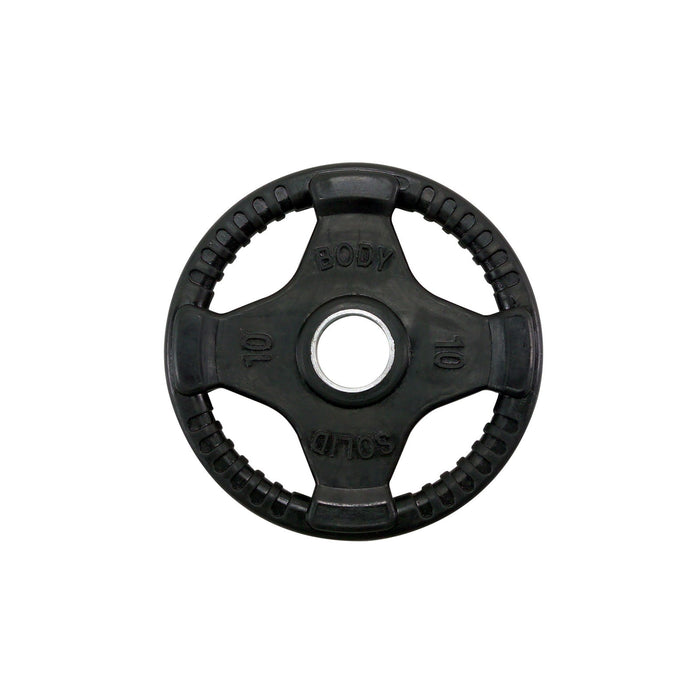 Body-Solid Tools - Oly Plate Black Grip ORT - Rubber/Hand Grip/Oly Plates Individual - Home Gyms HQ