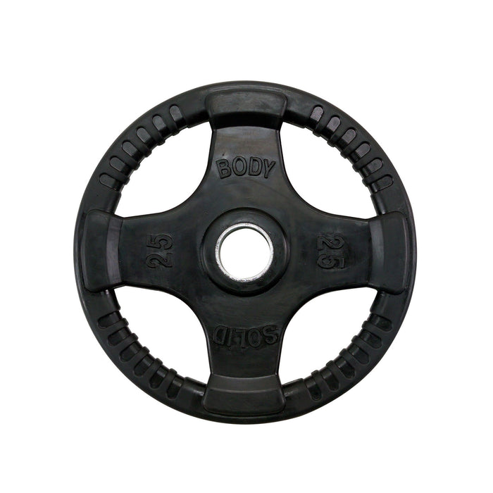 Body-Solid Tools - Oly Plate Black Grip ORT - Rubber/Hand Grip/Oly Plates Individual - Home Gyms HQ