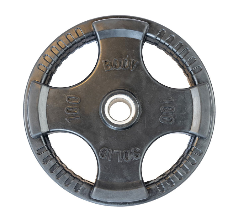 Body-Solid Tools - Oly Plate Black Grip ORT - Rubber/Hand Grip/Oly Plates Individual - Home Gyms HQ