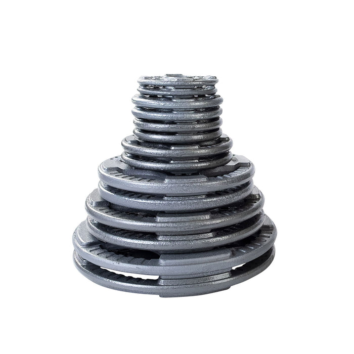 Body-Solid Tools - Oly Plate Cast Grip OPT - Gray Cast Grip Plates - Home Gyms HQ