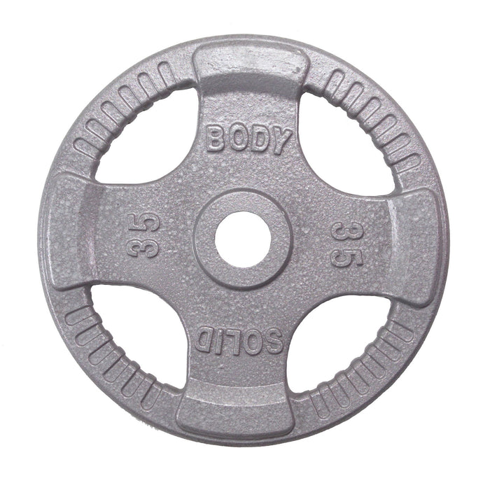 Body-Solid Tools - Oly Plate Cast Grip OPT - Gray Cast Grip Plates - Home Gyms HQ