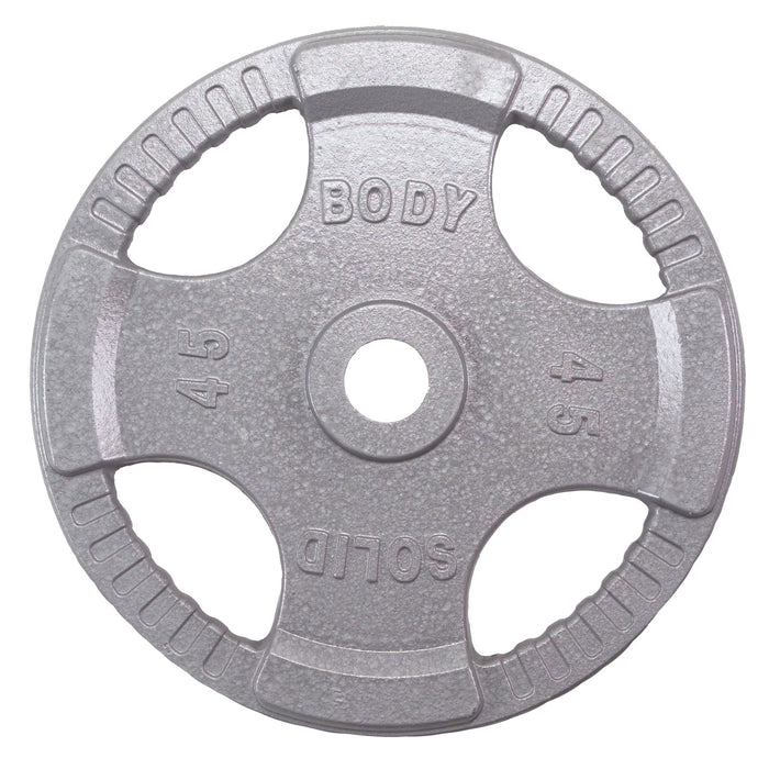 Body-Solid Tools - Oly Plate Cast Grip OPT - Gray Cast Grip Plates - Home Gyms HQ