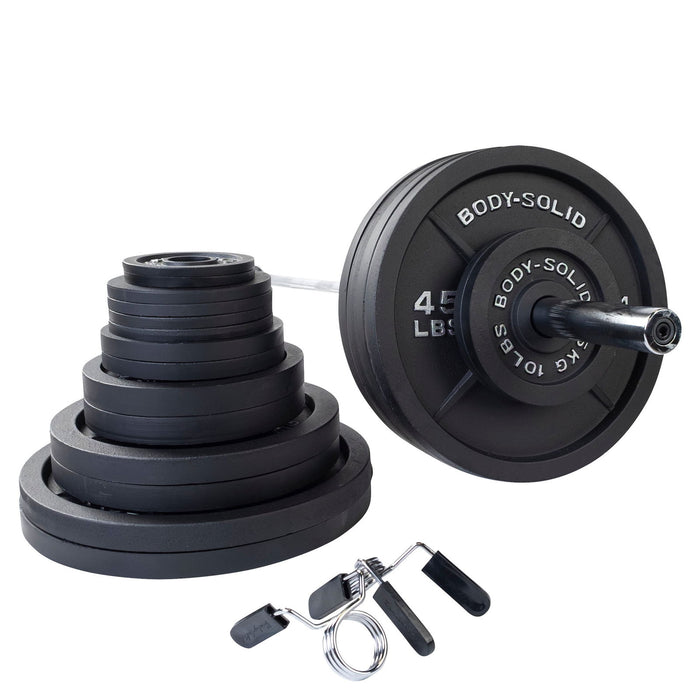 Body-Solid Tools - Oly Plate Cast OSB - Cast oly Set - Home Gyms HQ