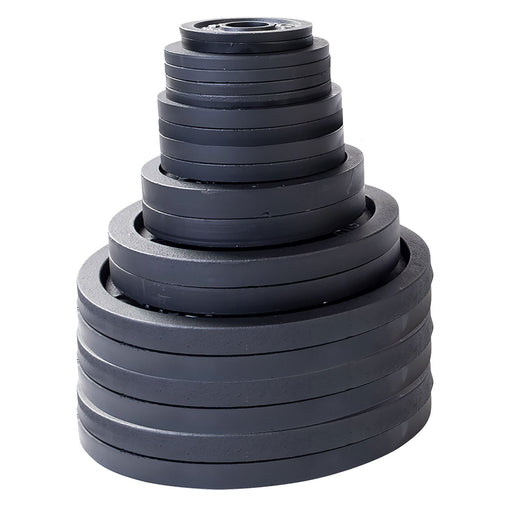 Body-Solid Tools - Oly Plate Cast  OPB - Black Cast Oly Plates - Home Gyms HQ