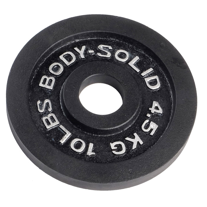 Body-Solid Tools - Oly Plate Cast  OPB - Black Cast Oly Plates - Home Gyms HQ