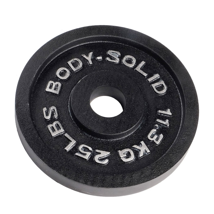 Body-Solid Tools - Oly Plate Cast  OPB - Black Cast Oly Plates - Home Gyms HQ