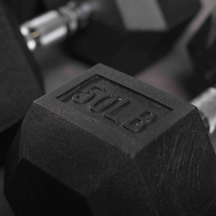 Athletic Vision - Rubber Hex Dumbbell Set (5–50 LB)