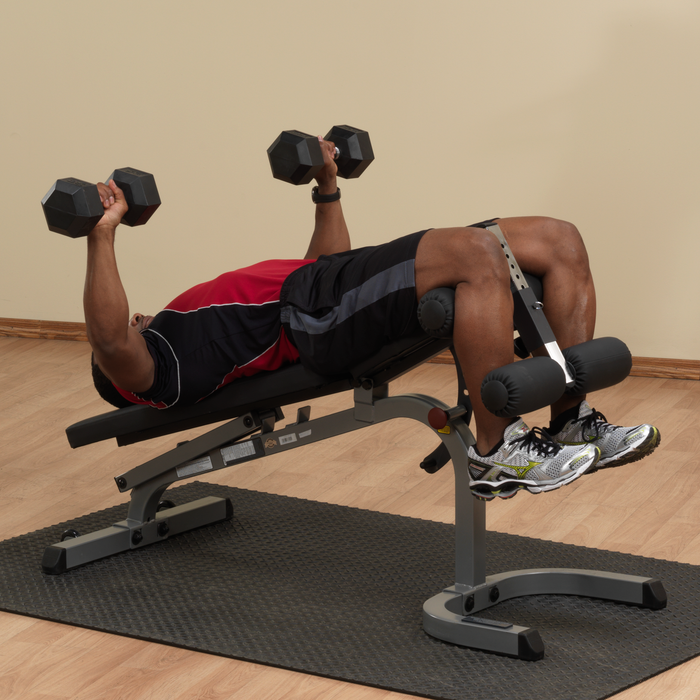 Body-Solid - Bench GFID31B -  Flat/Incline/Decline Bench, 2"x 2", GFID31 (Commercial or Home)