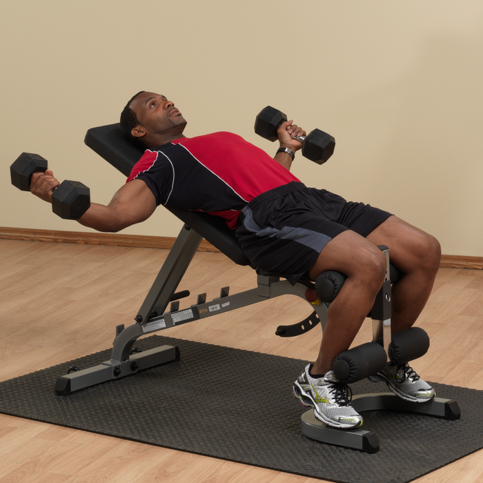 Body-Solid - Bench GFID31B -  Flat/Incline/Decline Bench, 2"x 2", GFID31 (Commercial or Home)