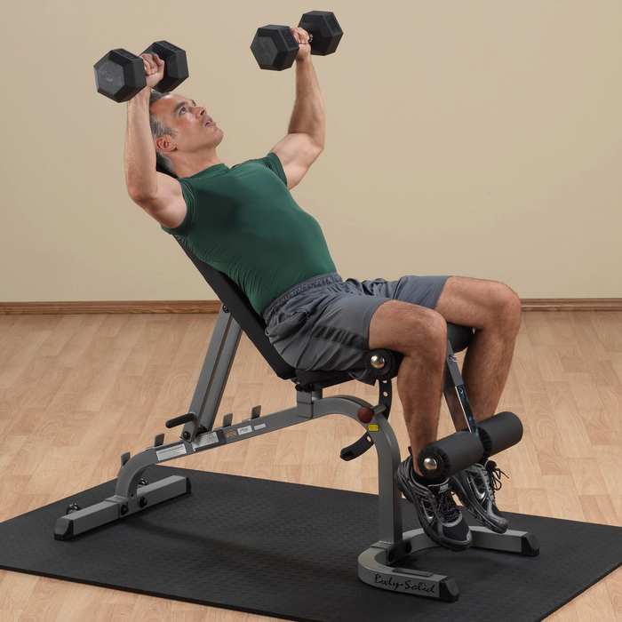 Body-Solid - Bench GFID31B -  Flat/Incline/Decline Bench, 2"x 2", GFID31 (Commercial or Home)