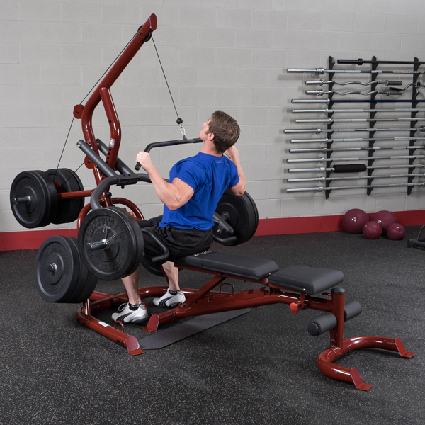 Body-Solid - Gym Freeweight  GLGS100 - Corner Leverage Gym with Bench (Commercial or Home)