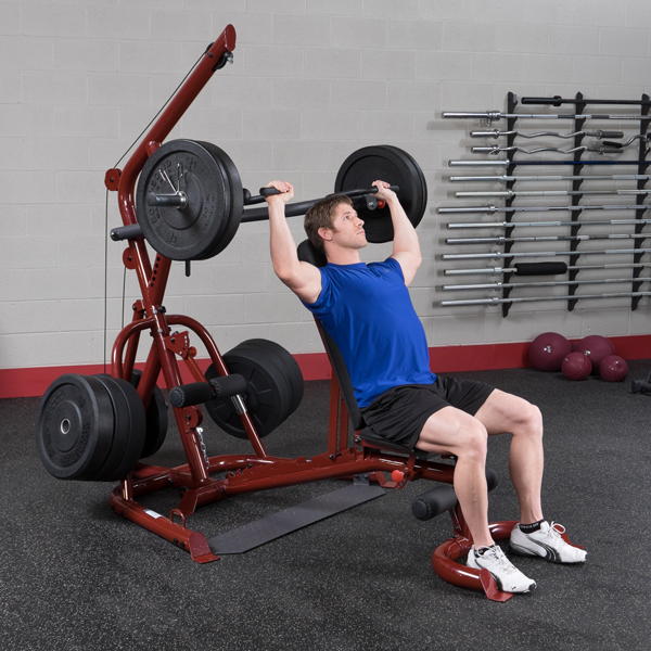 Body-Solid - Gym Freeweight  GLGS100 - Corner Leverage Gym with Bench (Commercial or Home)